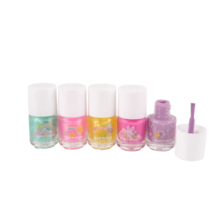 Kids Water-Based Nail Polish Set – 5 Colors
